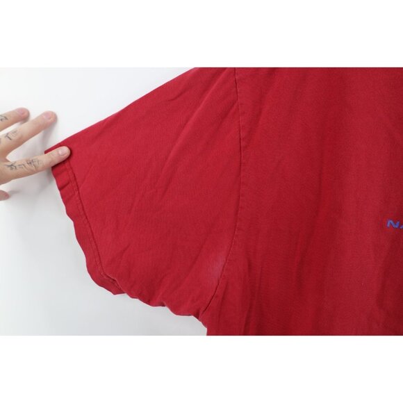 Vtg 90s Nautica Competition Mens XL Distressed Spell Out Short Sleeve T-Shirt - Picture 8 of 16